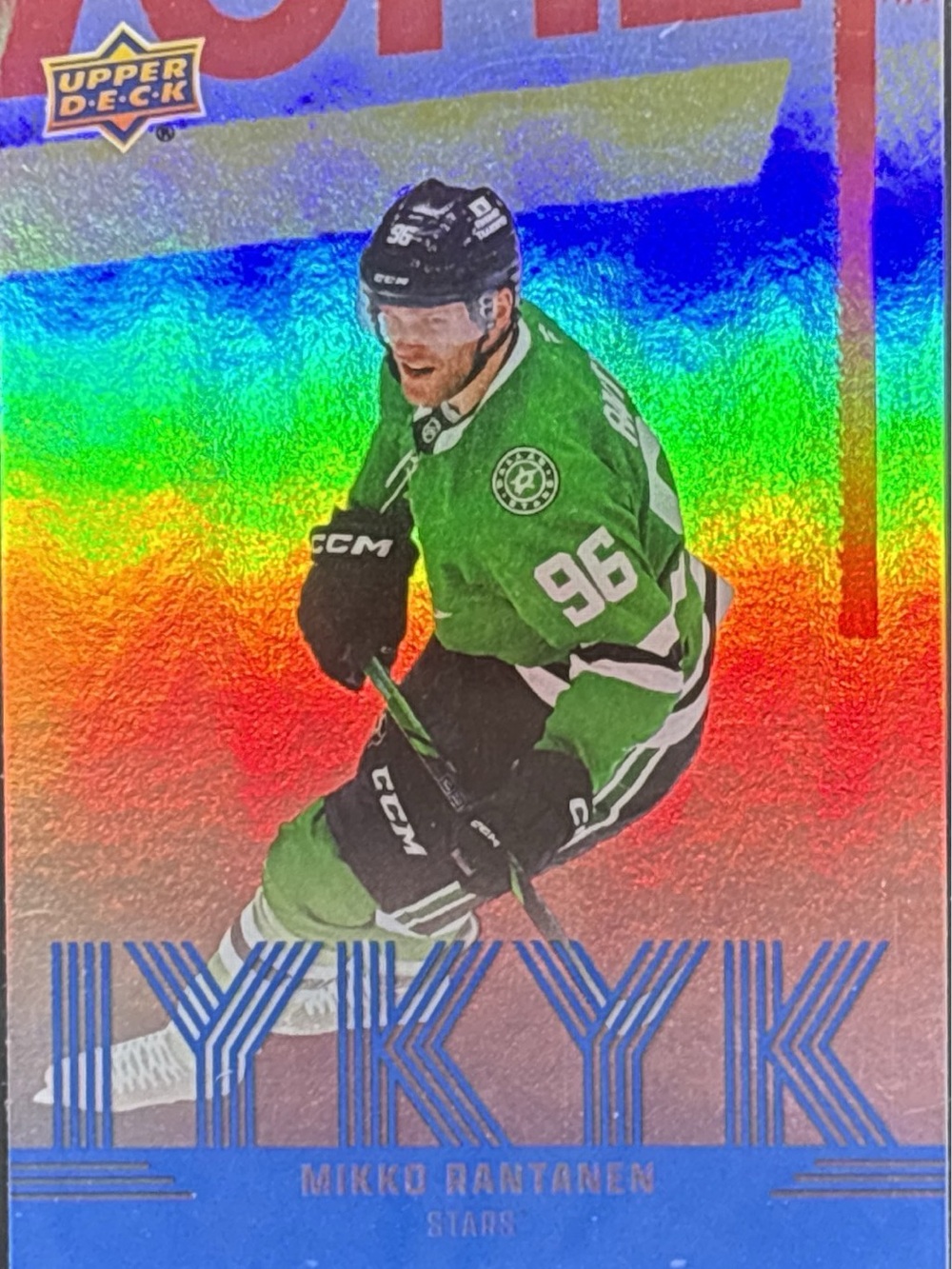 Upper Deck Mikko Rantanen Hockey Trading Card - Rainbow Foil